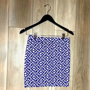Mini skirt - beige and Royal blue